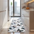 thumbnail image 4 of White Butterfly Blue Flower Pattern Kitchen Rug Mat,Kitchen Runner Rugs Non Skid Washable,Decorative Kitchen Floor Mats for Kitchen,Sink,Laundry,17"x47.2", 4 of 7