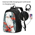 thumbnail image 2 of Honeii Cockatoo Red Berries for Travel Laptop Backpack, Business Laptops Backpack with USB Charging Port, College High School Computer Bag for Men Women, 2 of 7