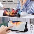 thumbnail image 4 of PU Leather Wallet Case for Samsung Galaxy S26 Ultra with Pattern Design, Built in Kickstand Card Slots Wrist Strap Drop Protective Phone Cover for Samsung Galaxy S26 Ultra, B, 4 of 6