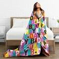 thumbnail image 4 of Happy Birthday Throw Blanket for Couch Sofa Bed - Fleece Blanket Super Soft Flannel Blanket for Kids, Youth, Adults, 4 of 7