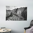 thumbnail image 1 of House Decor Tapestry, Aerial View of A Peru Village Landmark Buildings Latin Day Time Photo, Wall Hanging for Bedroom Living Room Dorm Decor, 60W X 40L Inches, Black and White, by Ambesonne, 1 of 2