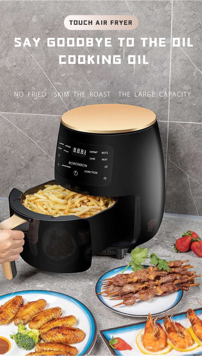 Air Fryer Fat Free, Air Fryer, 8L, Touch ButtonOven,