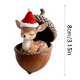 thumbnail image 2 of YardVibe Forest Animal Acorn Ornaments with Christmas Hat, Cozy Forest Christmas Ornaments, 2025 New Woodland Creature Figurine, 2D Acrylic Hanging Ornament Home Party Décor (Deer, 2 of 5