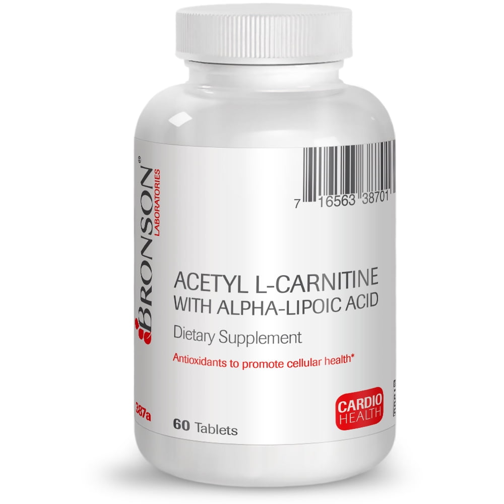 Bronson Acetyl LCarnitine 500 mg with AlphaLipoic Acid 200 mg 60