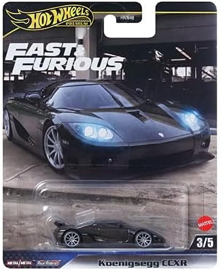 Hot Wheels Premium Fast & Furious 5-Car Set, Nissan 240SX, Lamborghini LM002, Koenigsegg CCXR, 1970 Plymouth Roadrunner, Toyota GR Supra HNW46-956L