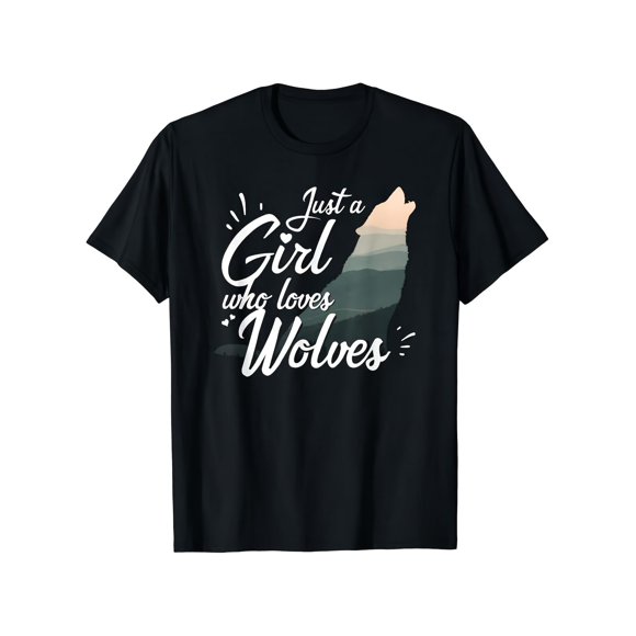Just A Guy Who Loves Wolves Forest Wildlife Graphic Unisex T-Shirt V679, S - 5XL