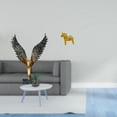 thumbnail image 2 of Estatua de de resina hecha a mano, figura de caballo Dalecarlian, decoración de arte abstracto, adorno de mesa, adecuado para regalar, decoración, 2 of 8