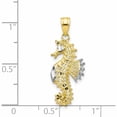 thumbnail image 4 of 10K Yellow With Rhodium Seahorse Charm (25 X 11) Made In United States 10c1020, 4 of 6