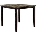 thumbnail image 5 of Modern Brown Faux Marble Dining Table, 42" Square, Birch Veneer MDF, Contemporary Kitchen Furniture. Perfect for Dining Rooms, Easy Assembly., 5 of 8