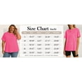 thumbnail image 5 of TEMOFON Womens Shirts Solid 100% Cotton Crew Neck T Shirts for Women Summer Casual Short Sleeve Soft Basic Tops 2XL, 5 of 9