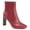 Wine, variant on Womens Sarla Inside Zip Block Heel Booties