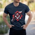 thumbnail image 2 of NAMTYQX T Shirts for Man Casual Loose Fit Light Cool Plus Size Crew Neck Slacking Breathable Short Sleeve Pattern Mens Graphic Tees Navy Size 2XL, 2 of 5