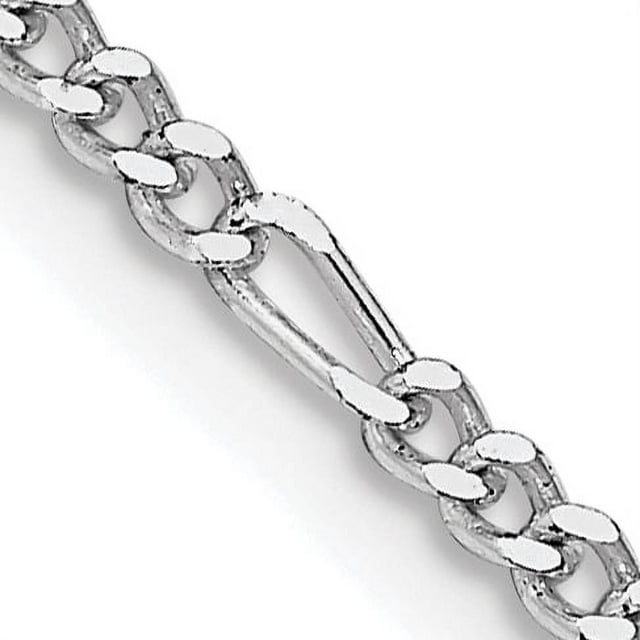 925 Sterling Silver 2.25mm Figaro Chain Necklace Pendant Charm