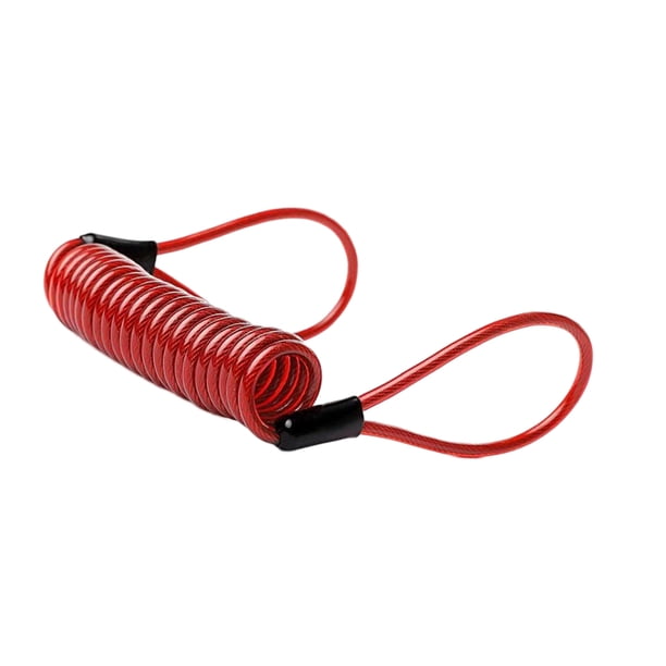 Sidaley Resorte Curvado Sólido Multipropósito Conveniente Cable Antirrobo Disco de Retiro Cerradura de Seguridad Estable Scooter Manillar de Accesorios para motos Negro 1