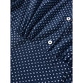 thumbnail image 4 of Navy Blue Polka Dot Short Sleeve Collared Shirt Dress, A-Line Maxi Dress For Women, 4 of 6