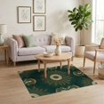 thumbnail image 3 of ODIKA 4'x6' Washable Area Rug Dining Under Forest Circular Woodland Theme Radiating Table Mushroom for Bedroom, Reading Nook, Pet Friendly & Non-Shedding, 3 of 7