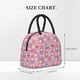 thumbnail image 2 of Fotbe pink Holiday Joy Bolsa de Almuerzo con Estampado, Lonchera Aislada, Contenedor de Comida Reutilizable Tipo Cooler a Prueba de Fugas, 2 of 6