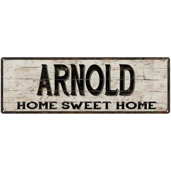 ARNOLD Rustic Home Sweet Home Sign Gift 6x18 Metal Decor 106180084187