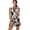 Brown Cow Print, variant on Hippy Flowers Golf Dresses for Women Zipper Collared Golf Outfits for Women 2 Piece Sets Quick Dry Athletic Dress for Woman Sleeveless Summer Clothes Size L