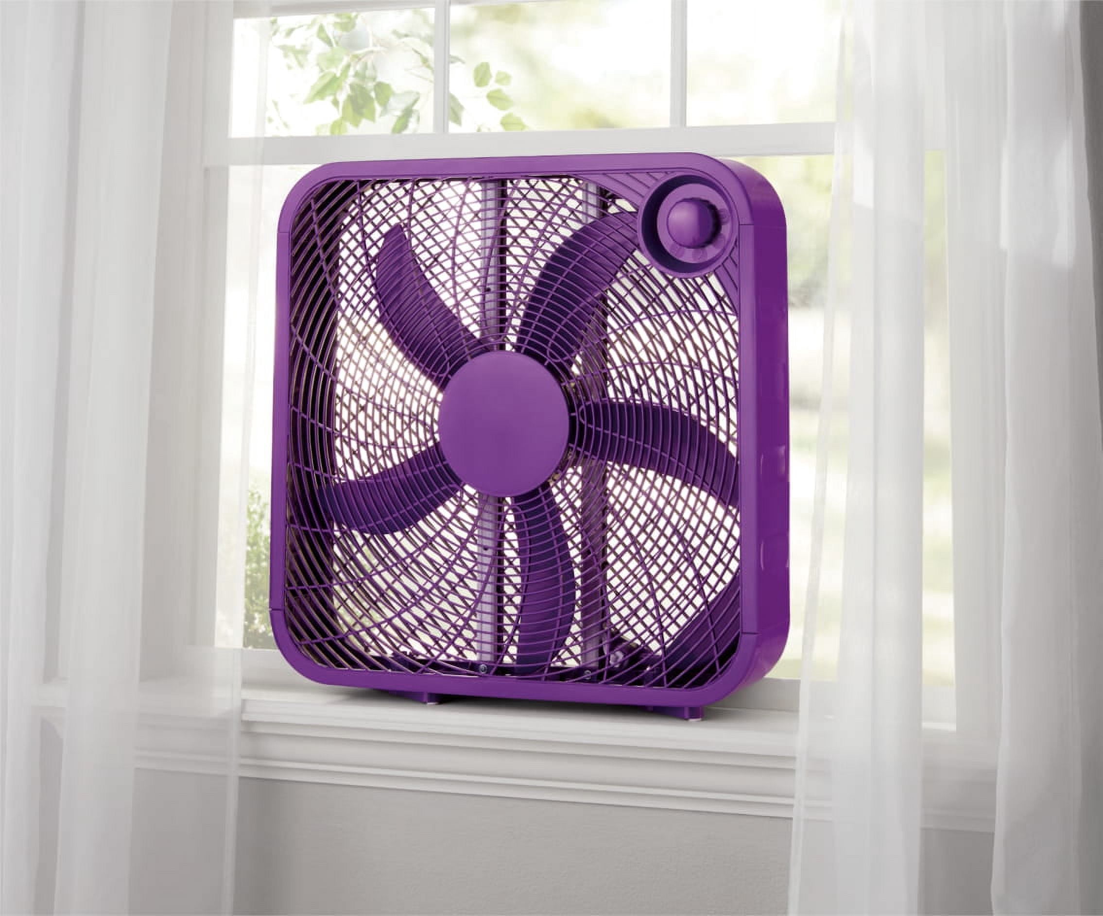 Mainstays Purple 20-inch 3-Speed Box Fan, FB50-16HP