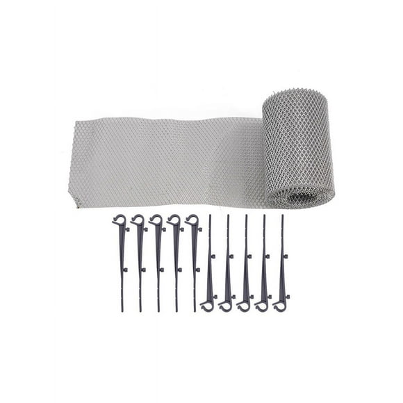Mosiee 6.1M Mesh Aluminum Gutter Guard Covers Anti-Falling Net Screen Protection For Diy Cutting Leaf Rain Garden Eaves Net Shield