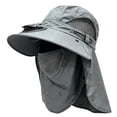 thumbnail image 2 of Unisex Outdoor Solar Fan Fishing Sun Hat with Removable Face Neck Flap, Wide Brim UV Protection Hat, Cooling Ventilated Headwear for Fishing, Hiking, Gardening and Summer Outdoor Activities, 2 of 6