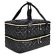 thumbnail image 2 of Organizador de esmalte de uñas, estuche de transporte de esmalte, caja de almacenamiento, resistente, suministros de uñas bolsita doble capa portátil Negro, 2 of 9