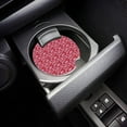 thumbnail image 3 of FMSHPON Spring Pink Flowers Red Set of 4 Car Coaster for Drinks, Absorbent Ceramic Stone Coasters Cup Mat with Cork Base for Home Kitchen Room Coffee Table Bar Decor, 3 of 5