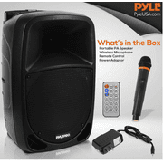 Pyle PSBT105A - 1000W Portable Bluetooth PA Speaker 10'' Subwoofer, UHF Wireless Mic