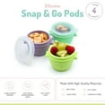 thumbnail image 4 of Melii Silicone Snap & Go Pods for Baby & Toddler, 4 oz (118 ml) set of 4 Stackable Food Storage Containers, 4 of 6