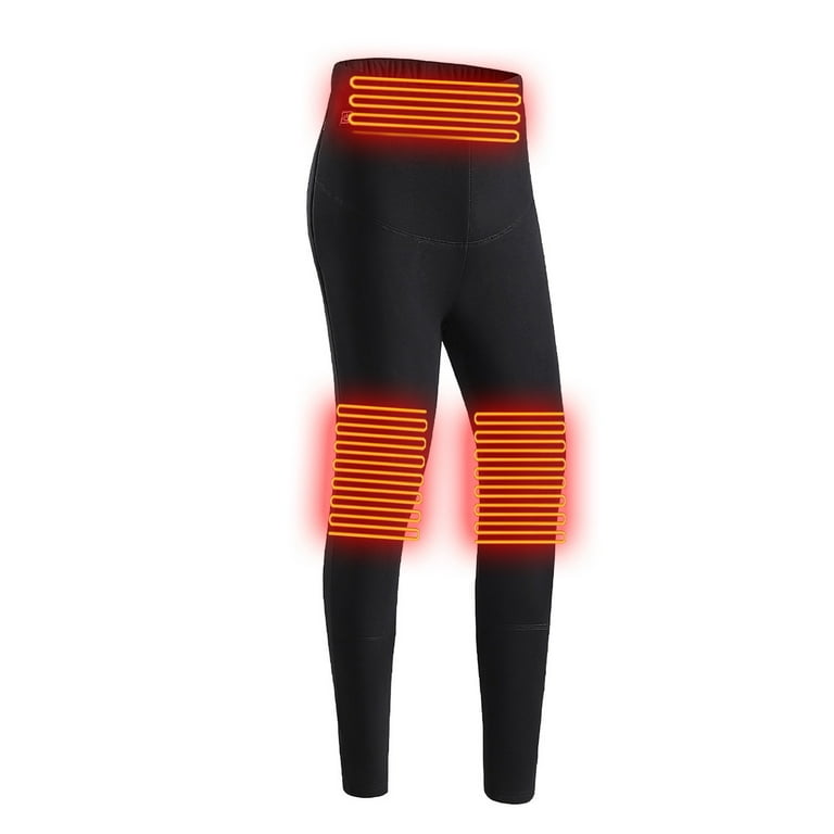 Heated Pants, Thermal Underwear for Women, Electric USB Heating Base Layer  Fleece Lined for Indoor Outdoor No Battery