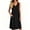 A Black, variant on Lenago Floral Dress for Women Ladies' Casual And Fashionable Solid Color V-Neck Sleeveless Pocket Dress Black L