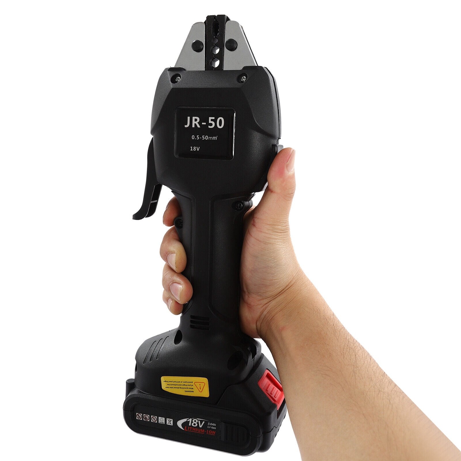 EW-50X Electric Crimping Pliers Terminal Crimping Tool Rechargeable DC 18V/3Ah Black