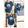 thumbnail image 4 of XCHQRTI Womens Daisy Tshirt Graphic Plus Size Casual Shirt Oversized Short Sleeve Summer Flower Tops, 4 of 8