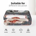 thumbnail image 6 of XMXT Flannel Warm Throw Blanket, Cartoon Animal Heads Bedroom Decor Blankets for Bed Couch Living Room, 50 x 70 inches, 6 of 9