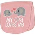 thumbnail image 2 of Inktastic My Opa Loves Me Elephant Baby Burp Cloth, 2 of 3