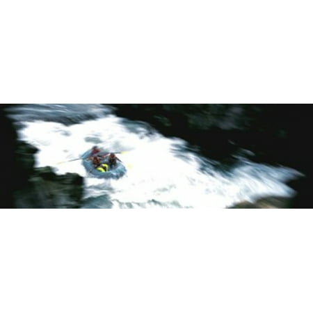 White Water Rafting Salmon River CA USA Canvas Art - Panoramic Images (36 x