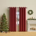 thumbnail image 4 of NWOKYZGH Red Check Plaid Curtains Scottish Tartan Striped Xmas Decorative Window Curtain Panel Light Filtering Farmhouse Grommet Drapes for Kitchen Living Room, 1 Panel, 52 x 72 Inch, 4 of 6