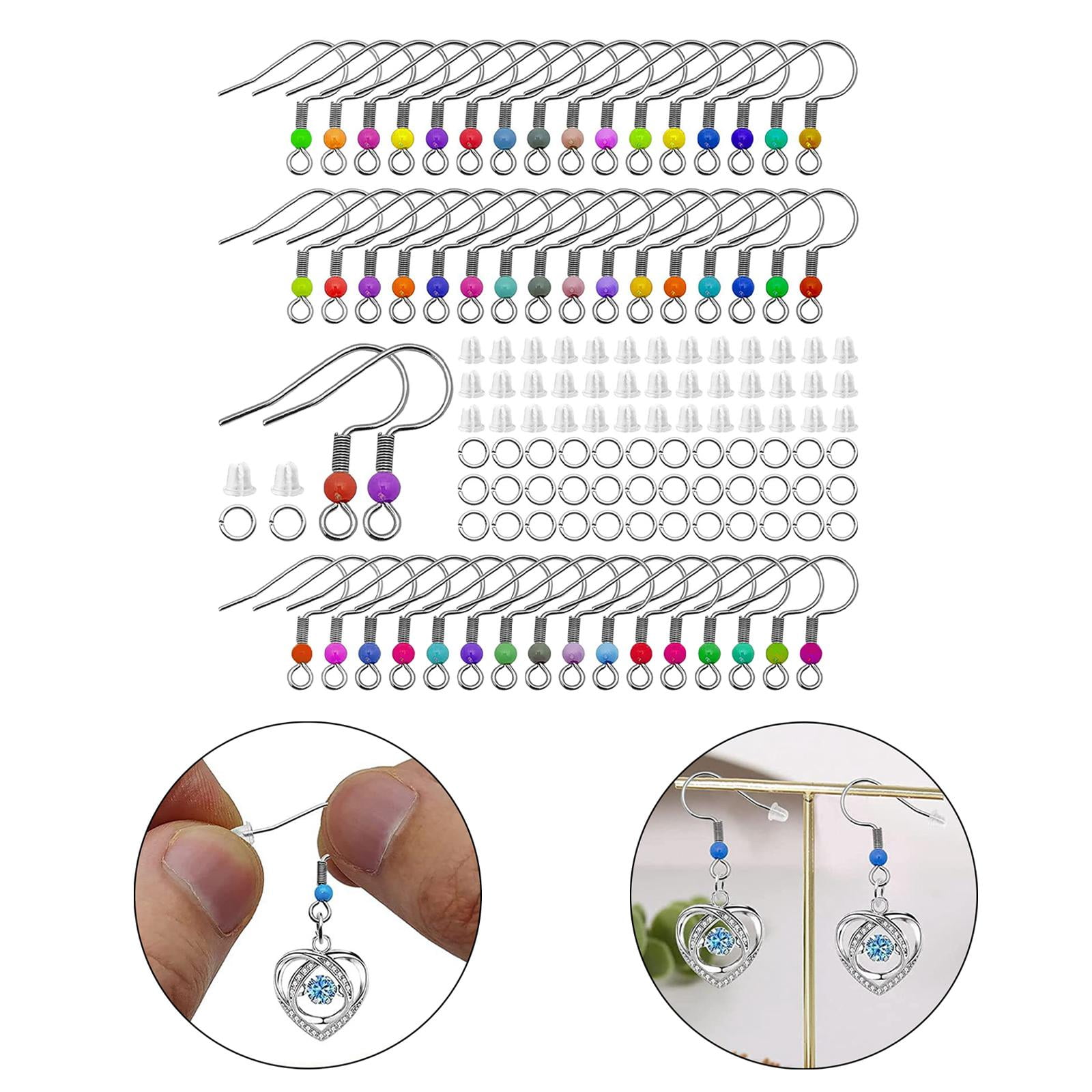BLESIYA 100 Pieces Earring Hooks Jewelry Findings for Jewelry Making Earring Accessories