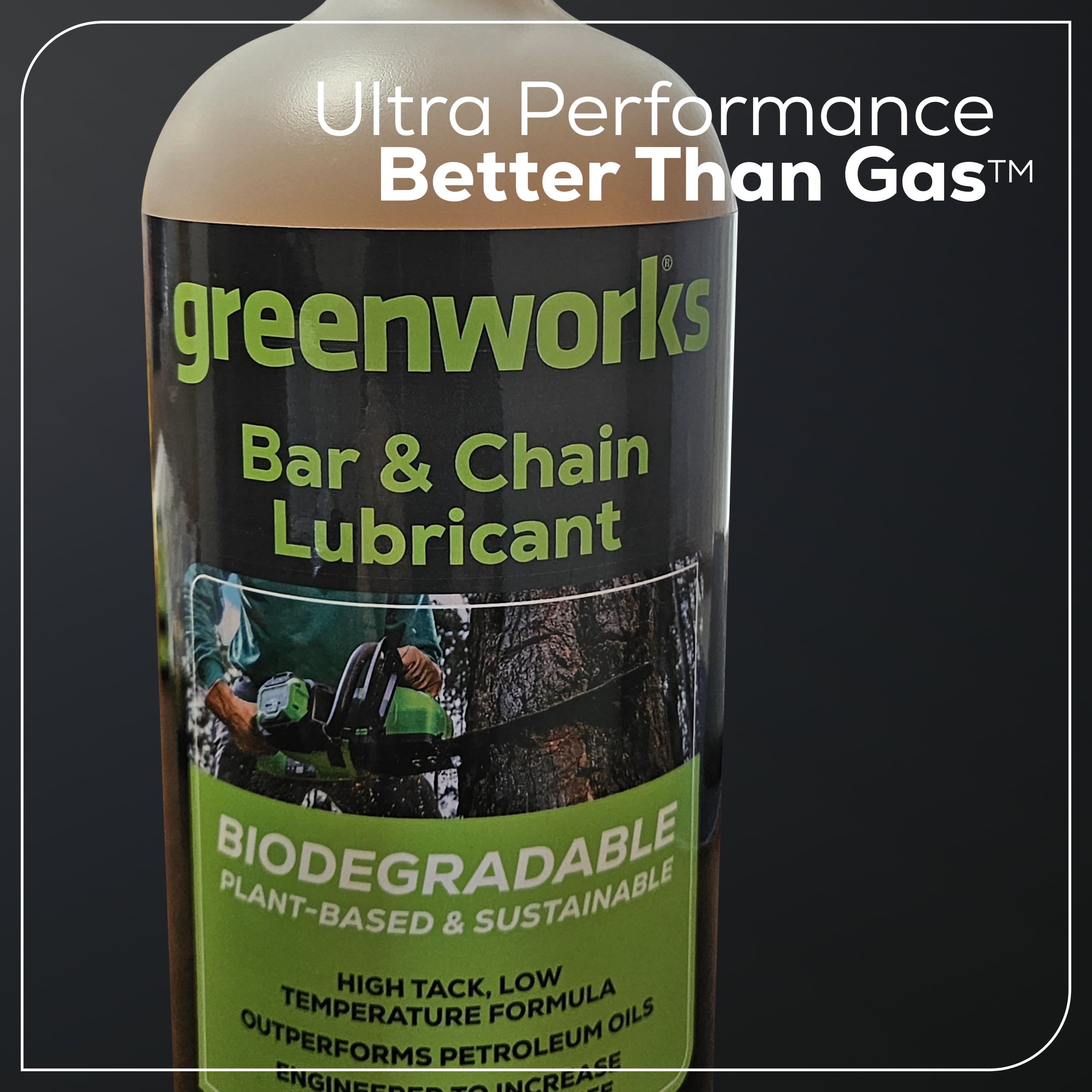 (2 pack) Greenworks Bar & Chain Lubricant, 1 24 oz (.709 L) Bottle 2993102