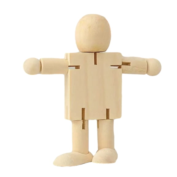 Ruanlalo Wooden Finger Puppet Toy Cartoon Mini Desktop Movable Elephant Tiger Dog Puppet Figurine for DIY Crafts Home Party Decoration