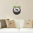 thumbnail image 6 of Coolnut Halloween Theme Welcome Sign Front Door Round Wall Door Sign with Flowers Hanging Sign for Entryway Front Porch Hallway Yard Garden Home Decor, 6 of 7