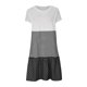 thumbnail image 4 of ICHUANYI Clearance Fashion Women Casual Loose Stripe Patchwork Round Neck Short Sleeves Dress(Black, L) ICHUANYI WER2023081112669, 4 of 6