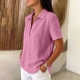 thumbnail image 6 of Women's Casual Loose Plain V-Neck Pullover Top for Everyday Wear, 6 of 7