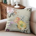 thumbnail image 4 of Cream Wild Floral Throw Pillows: Enjoy Spring All Year with 18x18inch Wildflower Pillow Covers, Ideal for Couch & Outdoor Sofa, Farmhouse Decor, Set of 2, 4 of 7