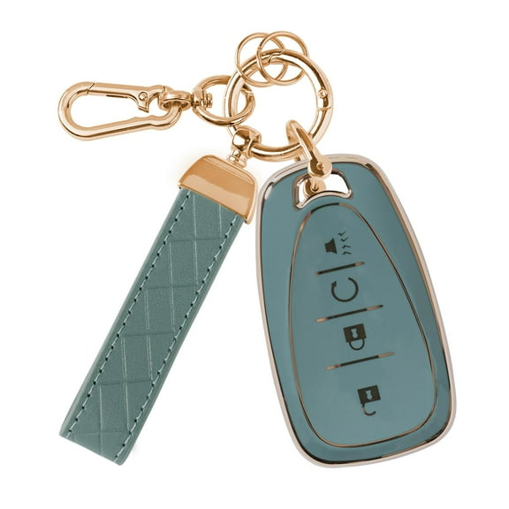 4 Button Key Fob Cover for Chevy - Compatible with Chevrolet Volt, Bolt, Spark, Equinox, Traverse, Trax, Sonic (2016-2022) – Durable TPU Car Key Case Protector