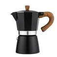 thumbnail image 1 of 6-cup Black Coffee Maker, Made Of Aluminum, Compatible With All Heat Sources Except Induction, 1 of 3