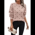 thumbnail image 1 of Suéteres de Lunares para Mujer, Jersey de Punto de Larga y Cuello Redondo. Rosa M, 1 of 9