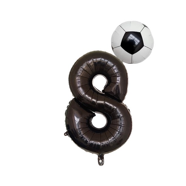 Decoración de Pastel de fútbol para niño, muñeco de jugadores de campo de fútbol, adorno de Cupcake, decoración de fiesta de feliz cumpleaños, deportes para niños(1set 32inch 8