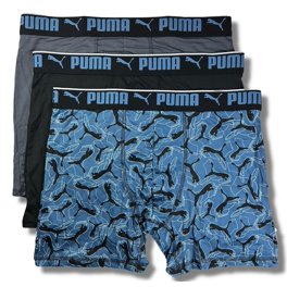Men's Puma 15666 Sportstyle Boxer Brief Pack (Black/Grey XL